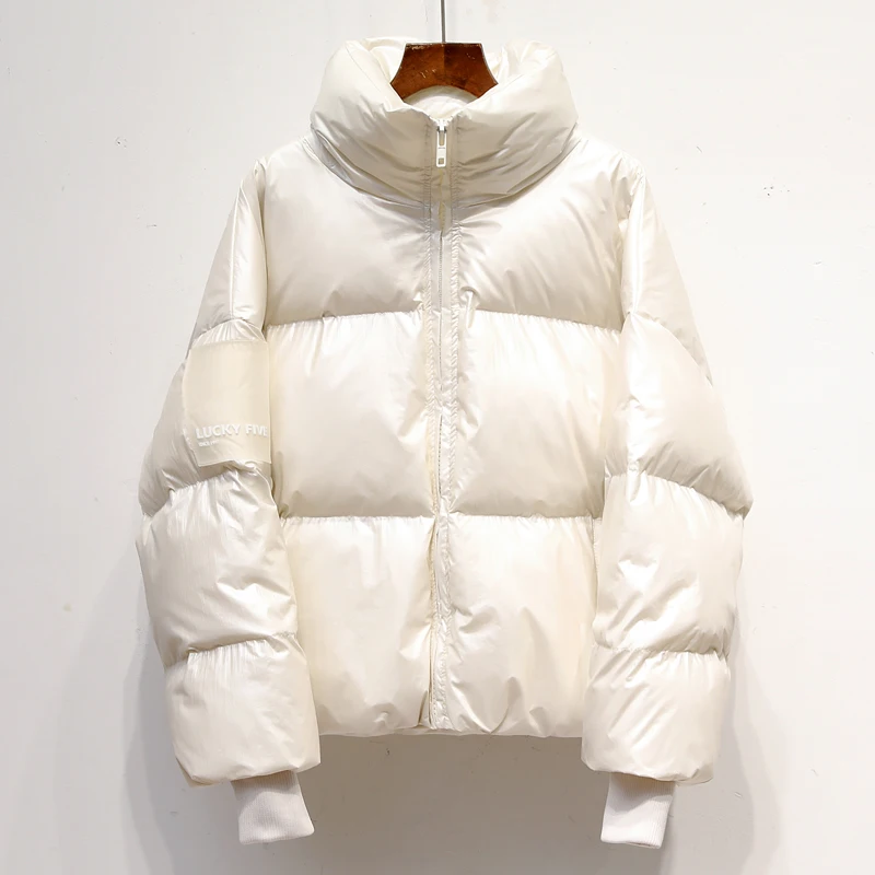 Свободная парка 2019 новый зимний пуховик женский короткий толстый хлеб сладкий