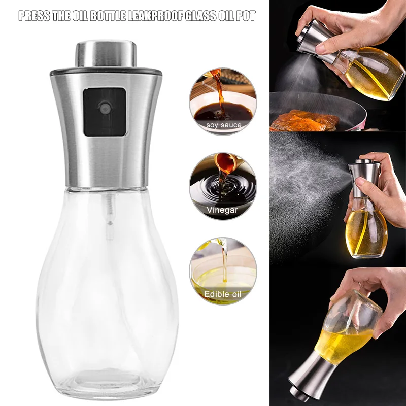 

Olive Oil Sprayer Dispenser For Bbq/Cooking/Vinegar Glass Bottle With Leak-Proof, Spice Drops Jar Seasoning Kitchen Tools-35