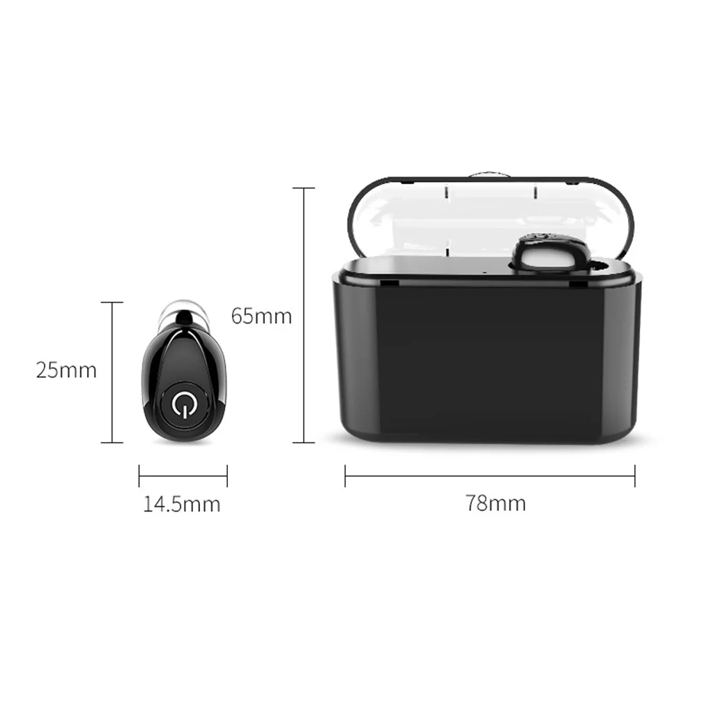 

Mini Sports Bluetooth4.2 Earphone Wireless Stereo Earbuds IPX5 Waterproof Microphone In-ear Headset Charging Box