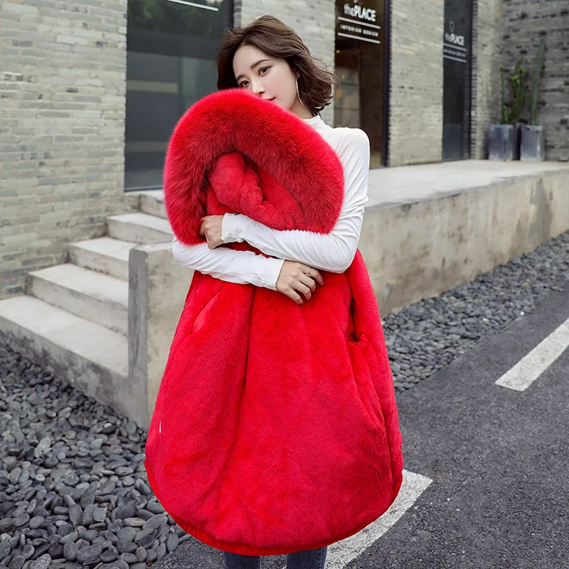 

ZQLZ Winter Coat Women 2020 New Hooded Fur Collar Down Cotton Black Parkas Mujer Slim Zipper Thick Warm Winter Jacket Female