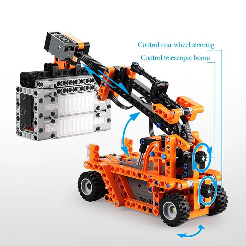 

HS1 cars 634Pcs City Port Truck Engineering Car 10 IN 1 Building Blocks For City Technical Induction Bricks Toys for Kids