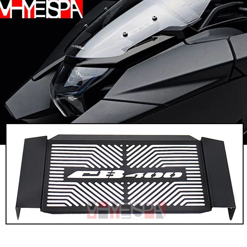 

304 Stainless steel Black/Red Motorcycle Accessories Radiator Guard For HONDA CB400 1992-1998 CB400 VTEC 1999-2012