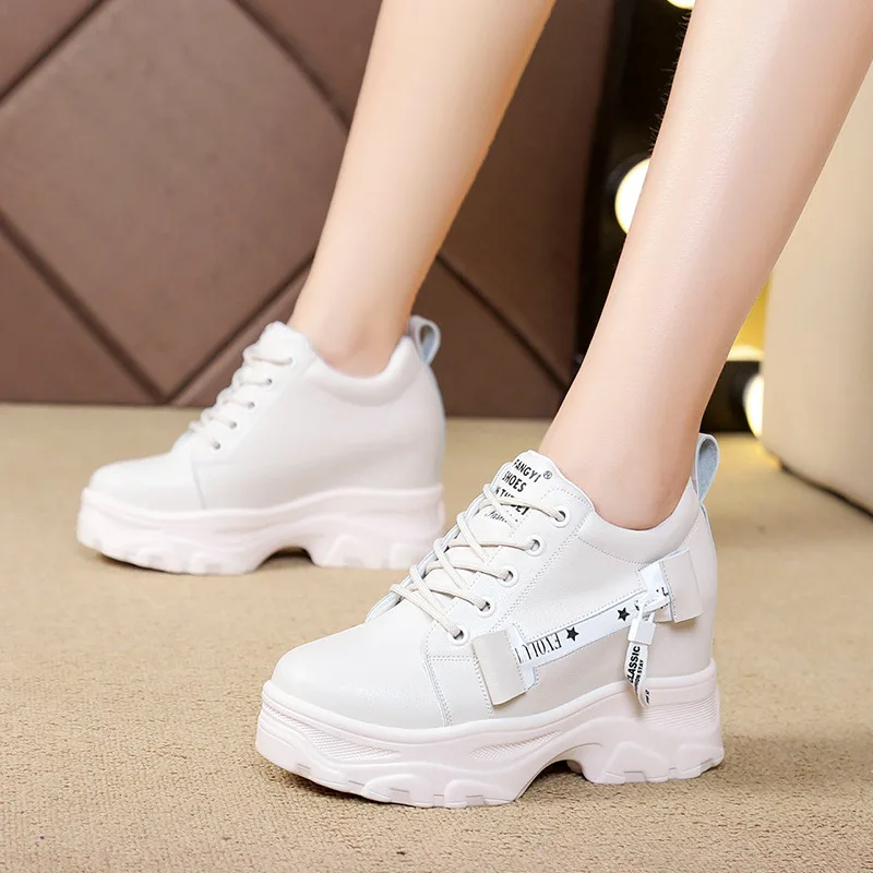 

Platform Sneakers Vrouwen Pu Schoenen Vrouw 2020 Lente Katoen Wiggen Schoenen Voor Vrouwen Sneakers Wit Hoge Hak Dames BC-87