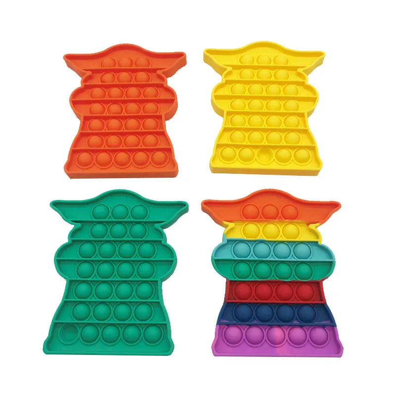 

Baby Yoda Push Bubble Sensory Toys Adult Child Funny Anti-stress Fidget Reliver Kawaii Squishy Stress Reliever