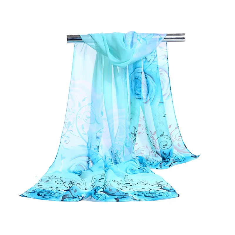 Новый женский шарф качественный Длинный Шифоновый Модный длинный мягкий