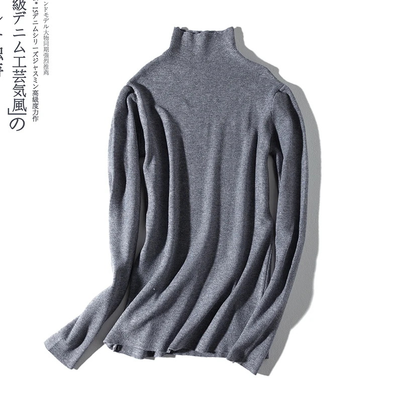 

Autumn Winter Women Knitted Turtleneck Sweater Vintage Soft Jumper Fashion Slim Femme Elasticity Pullovers Sweaters Top