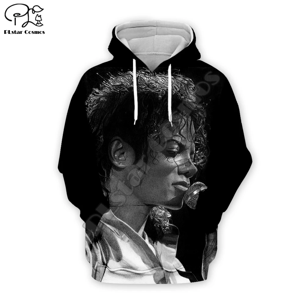 

Спортивный костюм PLstar Cosmos для мужчин и женщин, толстовка с забавным принтом, стиль поп-певец, легенда Майкла Джексона, хип-хоп, Повседневная ...