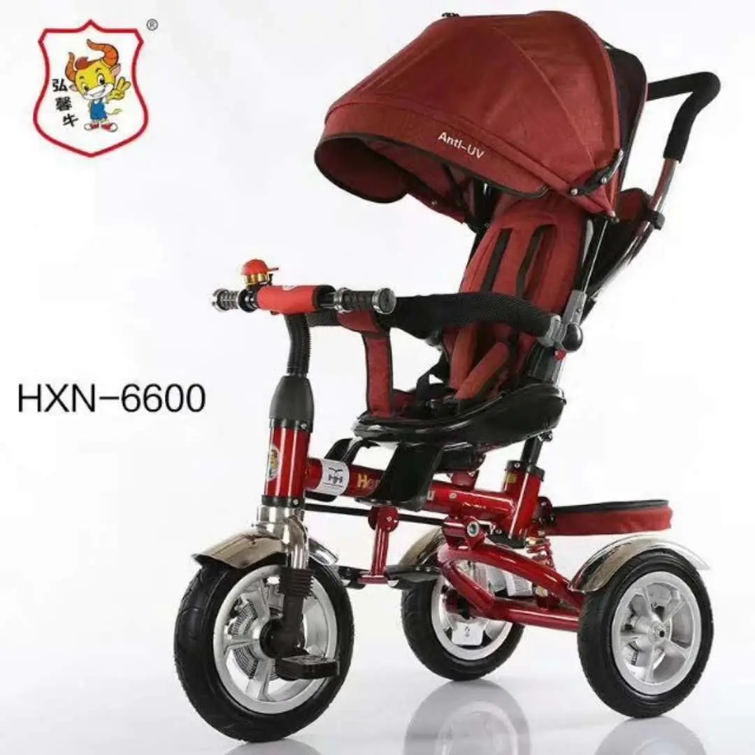 

Children's Tricycle Bicycle Kids Wheelchair Reversible Baby Pram Trike Portable Tricycle for Boys and Girls Three Wheel Stroller