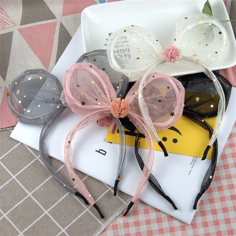 Рождественская повязка на голову с ушками Микки и Минни ободок для дня рождения