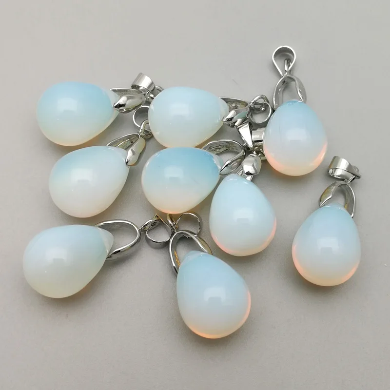 

Fashion opal Stone water drop Pendants Charms opalite teardrop pendants Wholesale 12pcs/lot