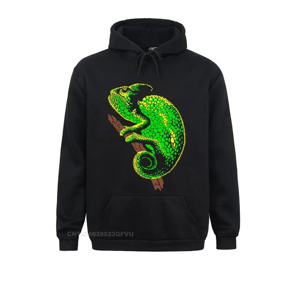 Arboreal Chameleon Green Pullover Hoodie All Cotton Mens Harajuku Party Hoodies Drop Shipping Top Quality Sweakawaii Clothes