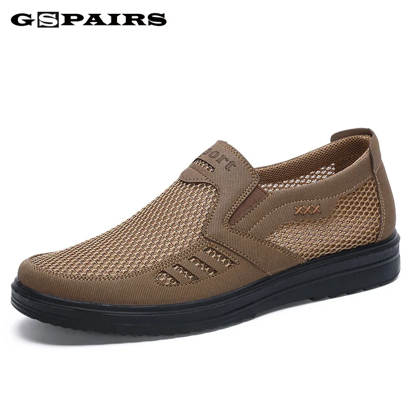 

Fashion Summer Shoes Men Casual Mesh Shoes Large Sizes 38-48 Lightweight Breathable Slip-On Flats 2020 New Men Sneakers