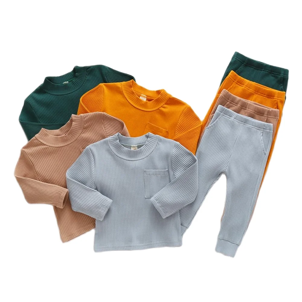 

Autumn Baby Girls Boys Long Sleeves Tops+ Trousers Pants Casual Outfit Elastic Waist Spring Clothing Set 0-4Y