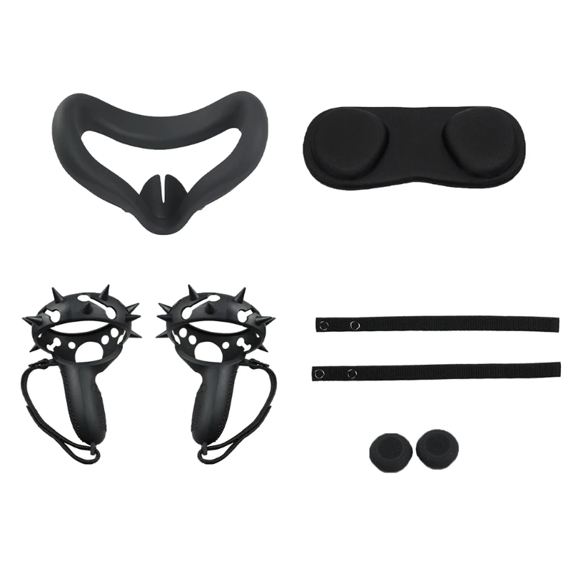 

Rocker Cap VR Lens Cover Silicone Case Handle Grip Strap for -Oculus Quest 2 F42D