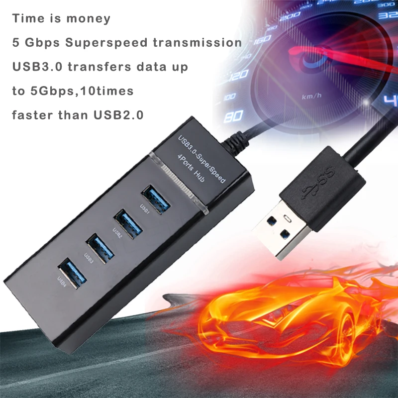 Kebidu 4 Порты и разъёмы док-станция USB 3 0 разветвитель адаптер 5 Гбит/с usb-хаб высокого