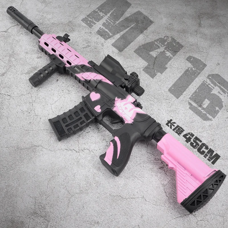 Small Size AWM 98K M416 Sniper Assault Rifle Pink Toy Gun Weapon Military Model Shooting For Kids Boys Birthday Gifts | Игрушки и хобби