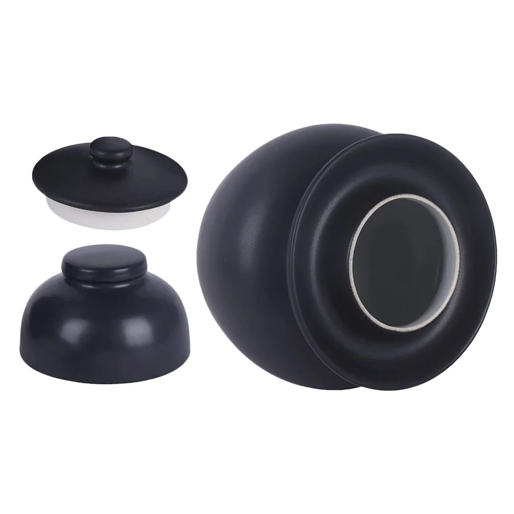 

1pc Large Capacity Sealing Storage Container Ceramic Pickles Container (Black)