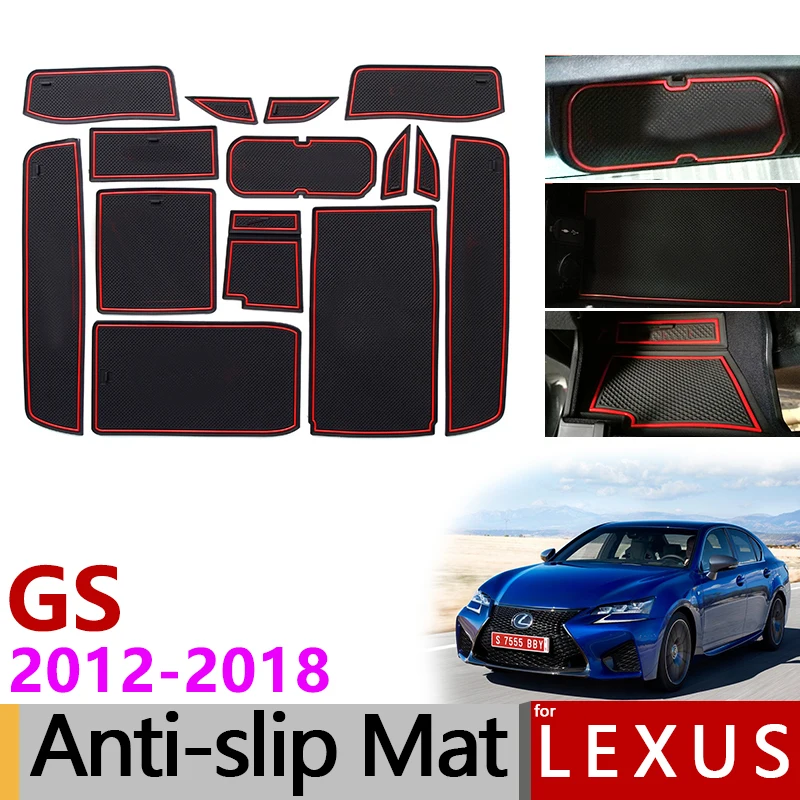 Противоскользящие резиновые ворота слот чашки коврик для Lexus GS 250 300 350 450h F спортивные аксессуары наклейки 2012 2013