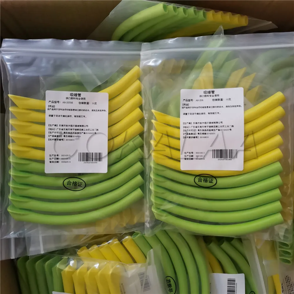 Good quality 10pcs Dental Accessories Strong Sucking Tips / Plastic Suction Nozzle Material Oral disposable Autoclavable |