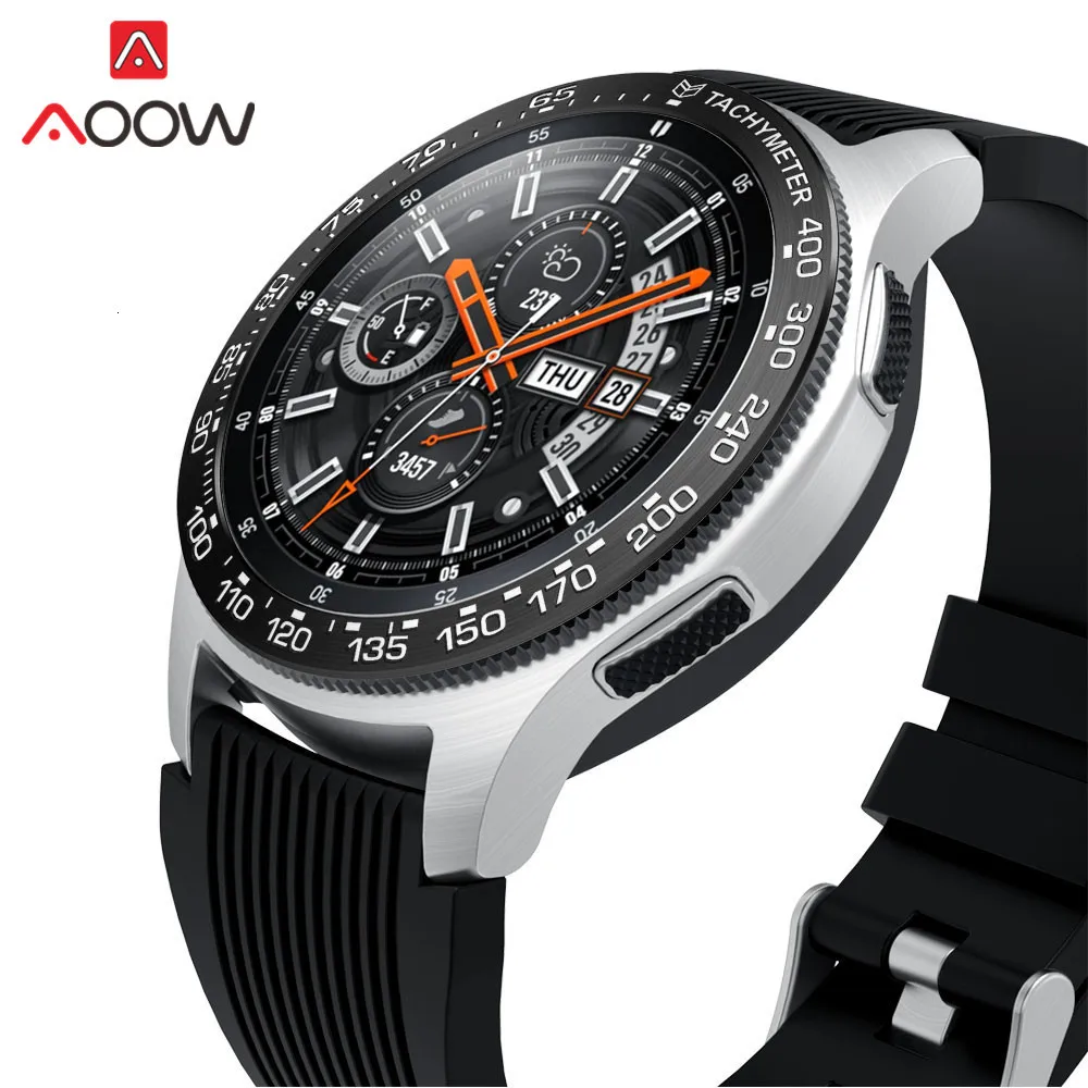 Нержавеющая сталь ободок кольцо стиль для samsung gear S3 Frontier Galaxy Watch 42 мм 46 мм клейкая крышка защита аксессуары