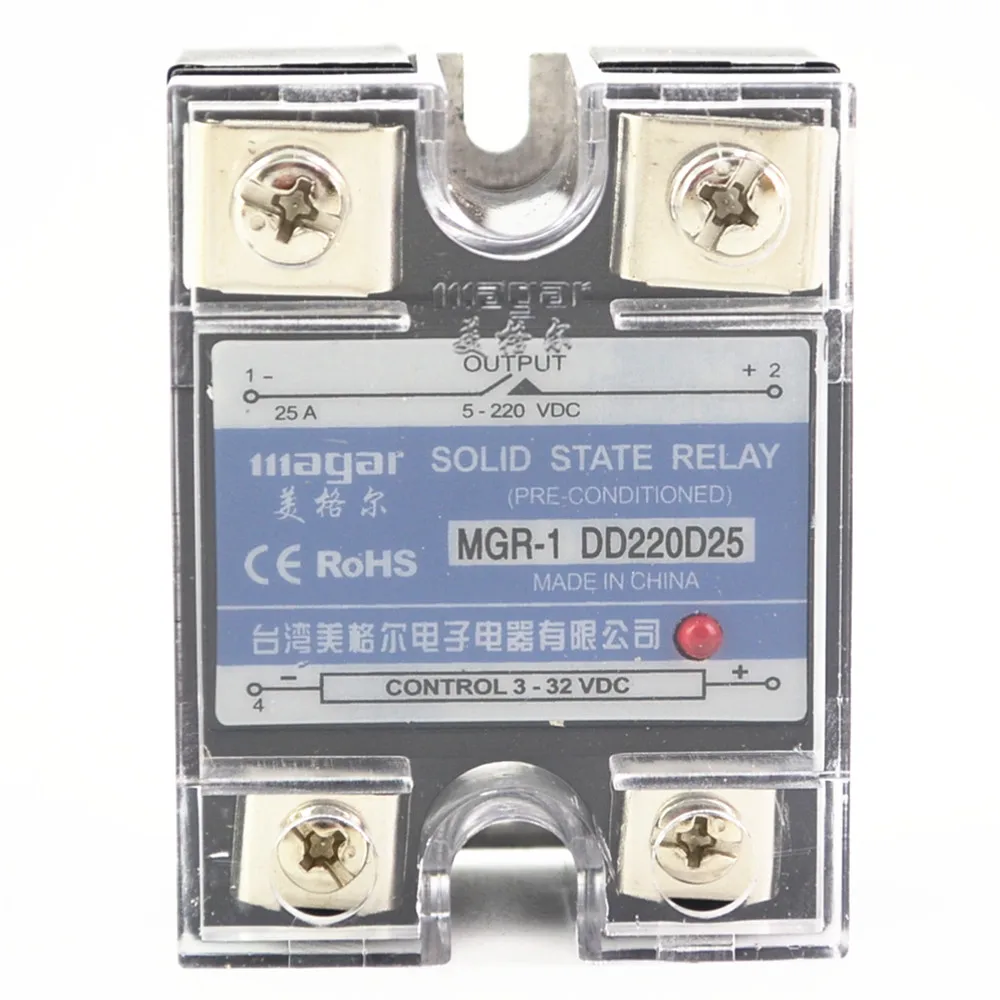 SSR-25A DD DC-DC твердотельное реле Входное 3-32VDC выходное 5 ~ 220VDC управление - купить по