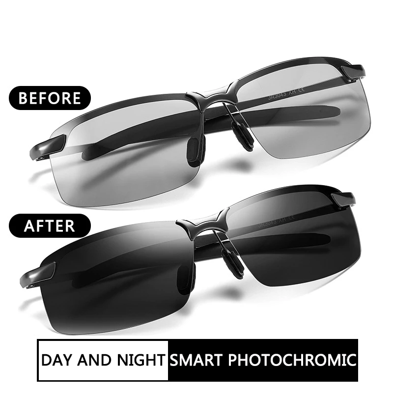 

Gafas de sol fotocromaticas polarizadas para hombre, camaleon, cambio de Color, vision nocturna y diurna, uv400