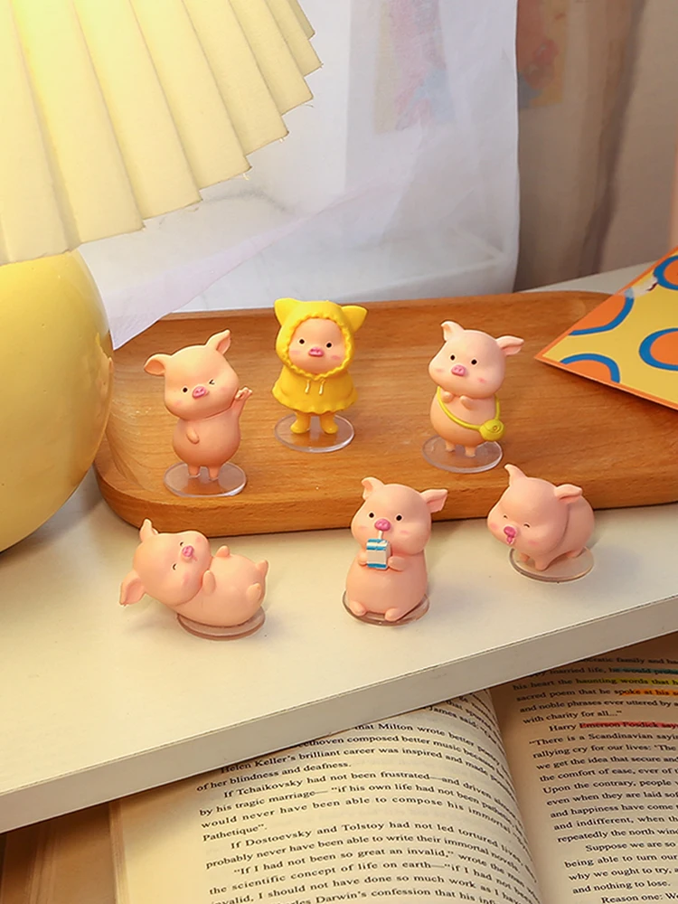 

Украшения в виде Свинки, японское милое украшение для дома, офиса, стола, поверхности панели, комнаты, автомобиля, аксессуары, креативный под...