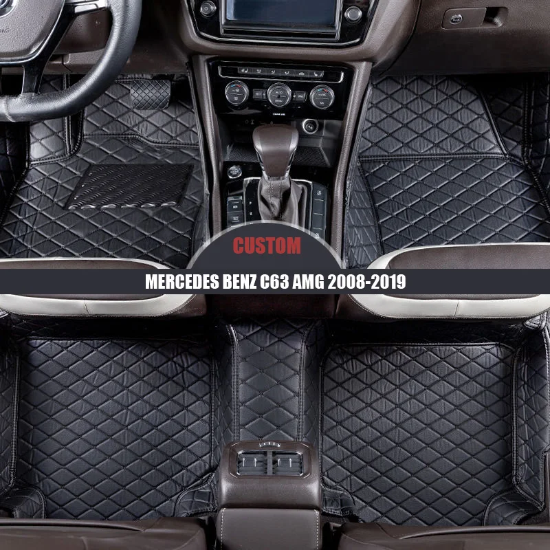 

Автомобильные коврики на заказ для MERCEDES BENZ C63 AMG 2008-2014 2015 2016 2017 2018 2019, автомобильный коврик, водонепроницаемые автомобильные аксессуары