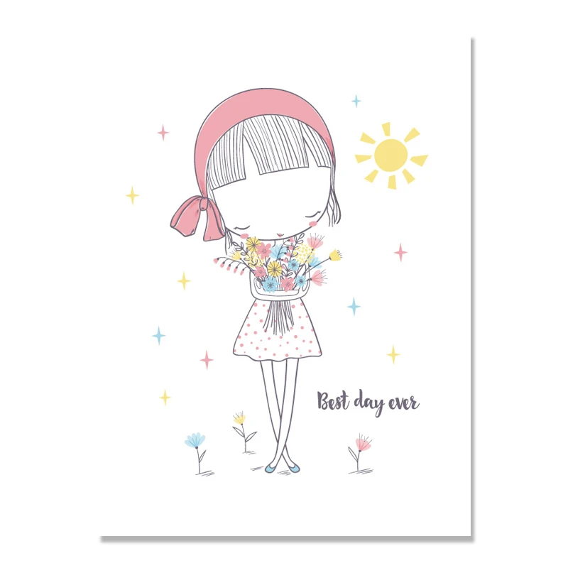 Декор для комнаты маленькой девочки скандинавский постер куадро декоративные