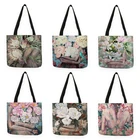 B13048 Красивая Женская сумочка с цветочным принтом, женские сумки Sgoulder, многоразовые сумки для покупок