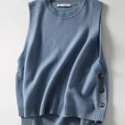 Новинка Осень-зима 2021, шерстяной вязаный жилет в студенческом стиле, женский свободный свитер, жилет, верхняя одежда, жилет для ленивых