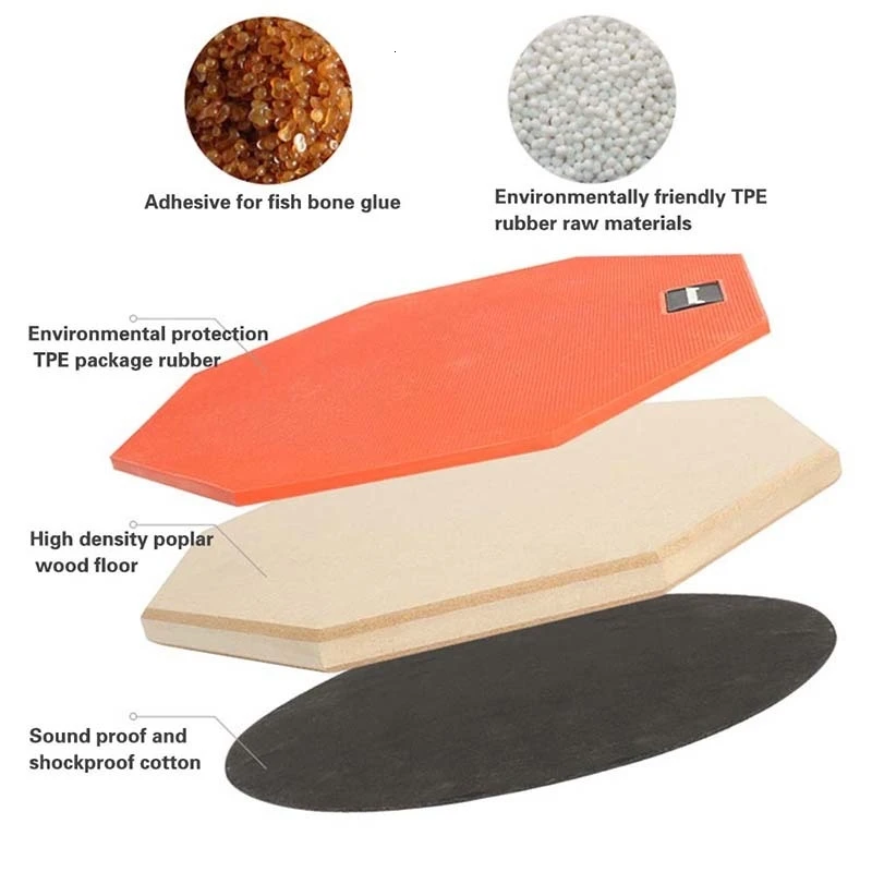 8 дюймов немой барабанный тренировочный коврик резиновый деревянный для ударные