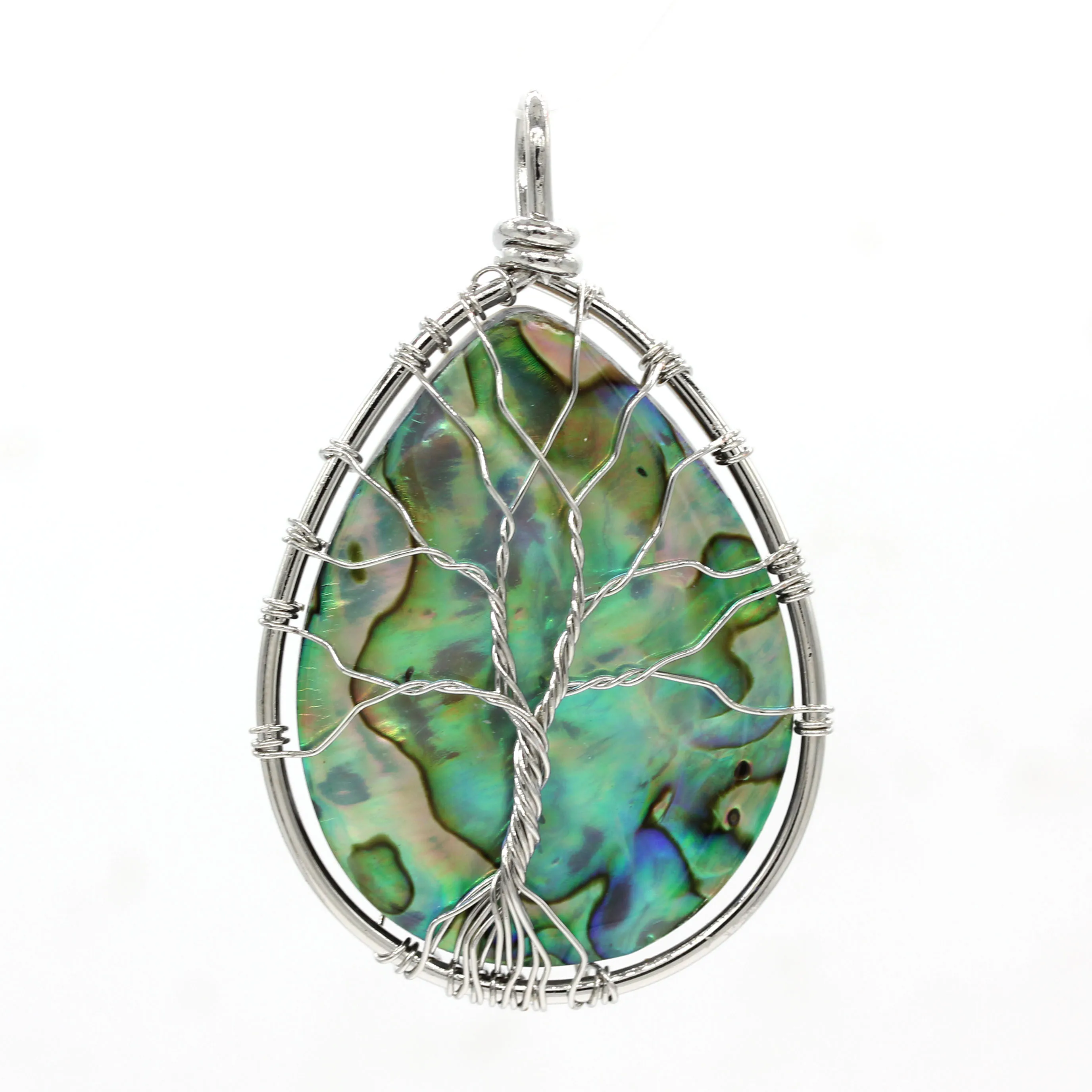 Посеребренная проволочная пленка KFT подвеска в виде дерева жизни из натуральной