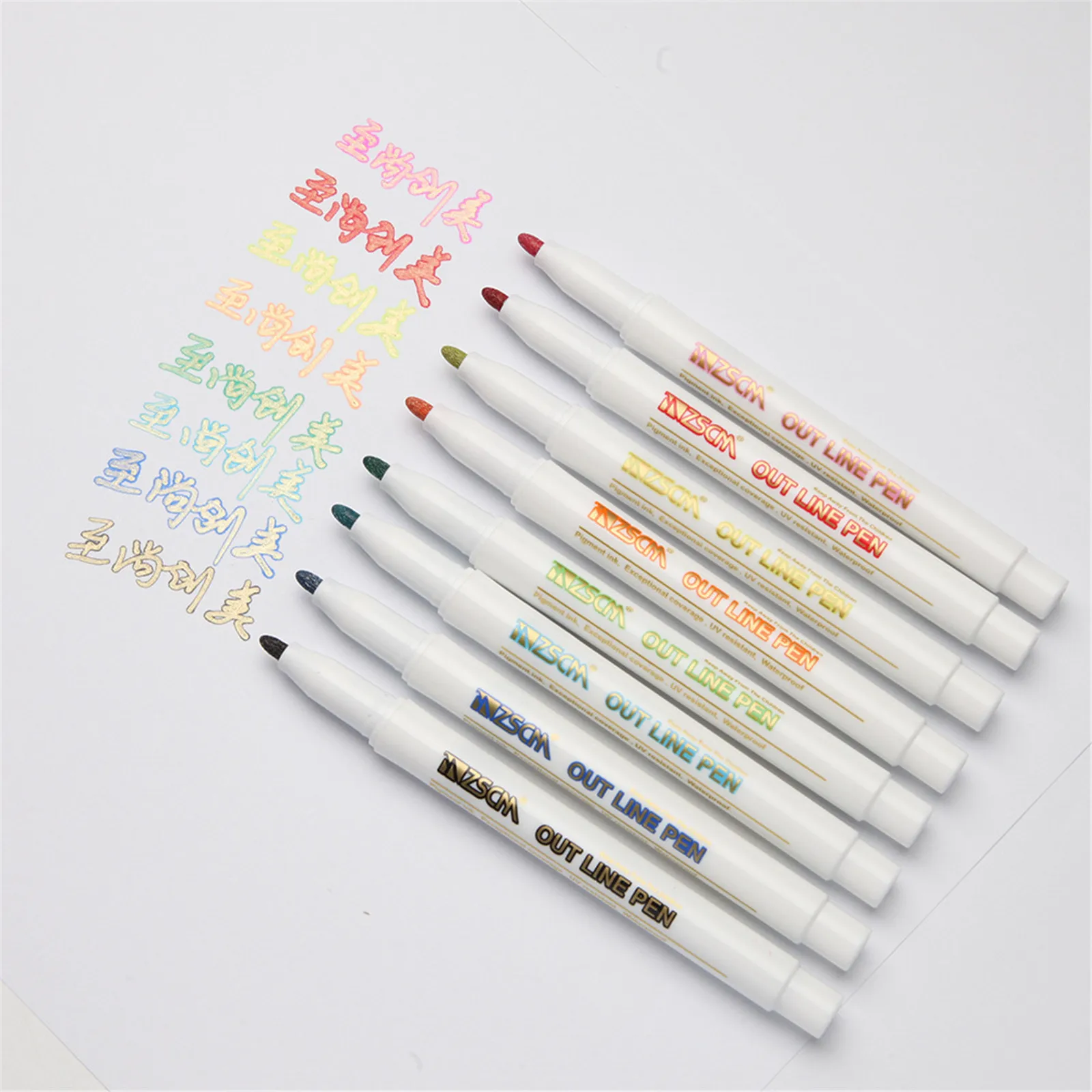 8/10/12 шт. блестящая цветная маркерная ручка маркер кисть для рисования