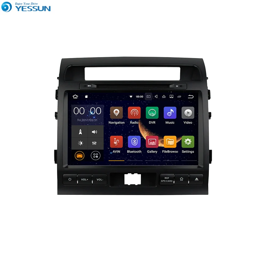 Мультимедийная система Yessun для Toyota Land Cruiser 200 2007 2015 Android 7 1 автомобильный