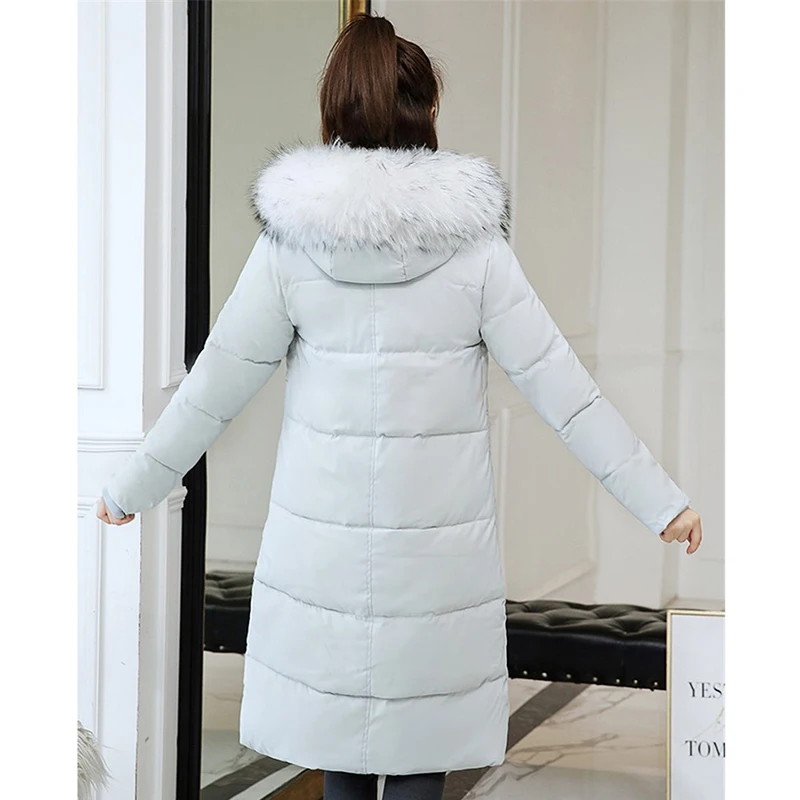 

Warm Winter Jacket Women 2020 New Fashion Hooded Down Cotton Coat Female Korean Mid-length Loose Plus Size Cotton Outerwear R381