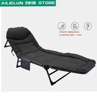 Ultralight Folding Bed for Tent Travel Office Hiking Camp Nap Lunch Siesta Bed Cot Outdoor Portable Adjustable Chair Recliner
