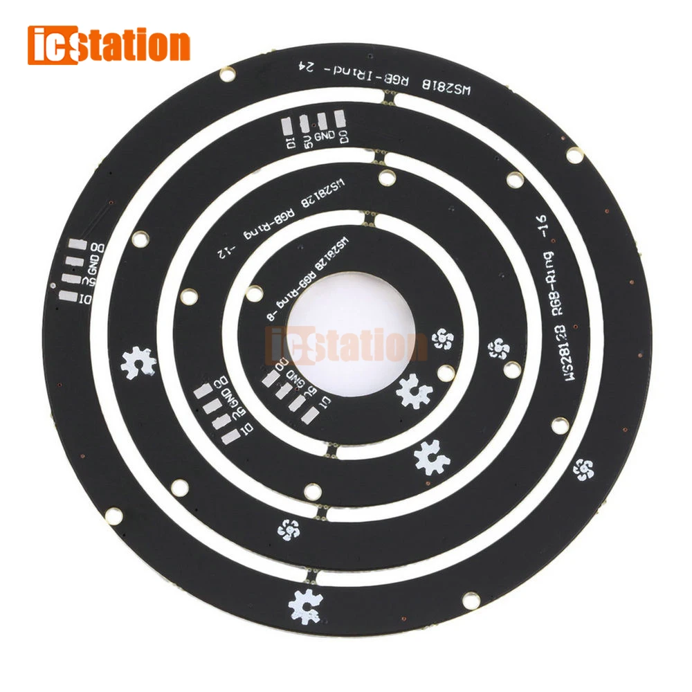 60 Бит Цифровой WS2812 RGB светодиодный Кольцо Полный Цвет подсветка 5050 SMD s