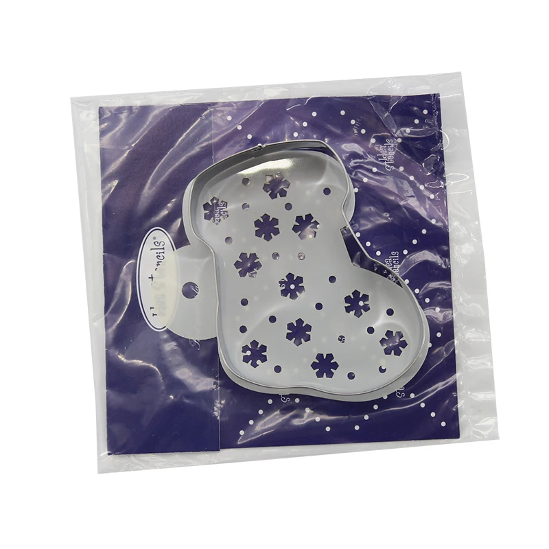 

Stainless Santa Claus Gift Sock Cookie Cake Christmas Cookies mold Baking Bakeware Pastry Accessories