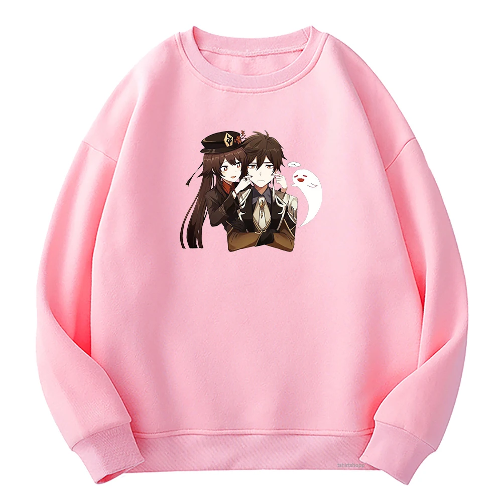 

Толстовка Genshin Impact с капюшоном, зимняя одежда для женщин, свободный флисовый пуловер размера оверсайз, Подростковый Свитшот