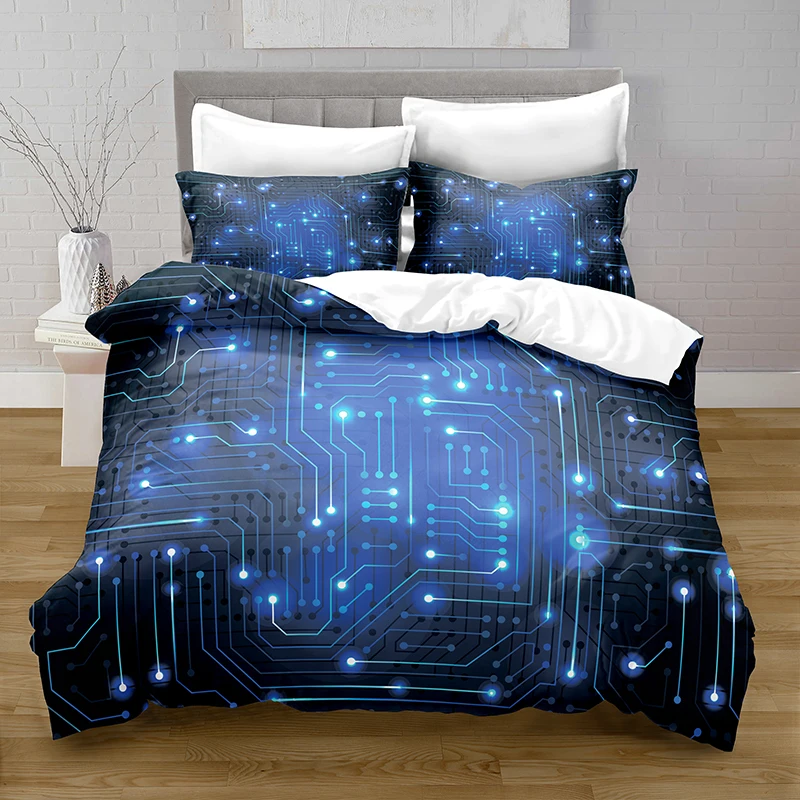 

Home Textiles Printed Circuit Board Bedding Quilt Cover & Pillowcase 2/3PCS US/AE/UE Full Size Queen Bedding Set Bedding Set