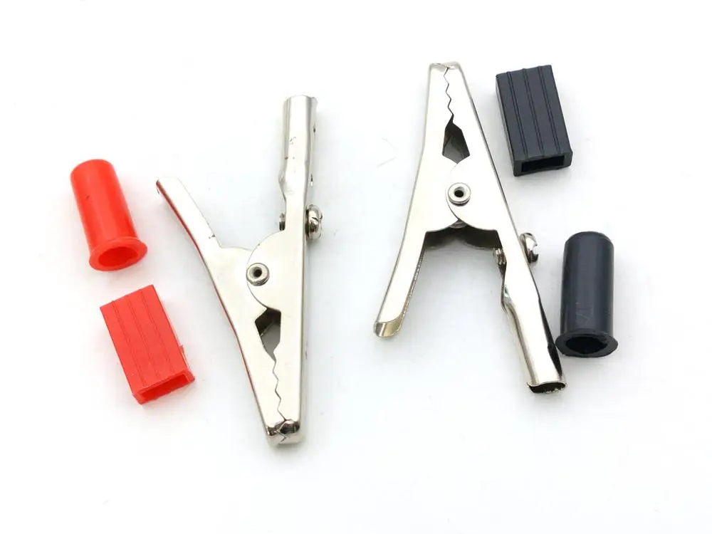 100 шт твердый крокодил зажим соединитель 55 мм с винтом красный и черный|connector