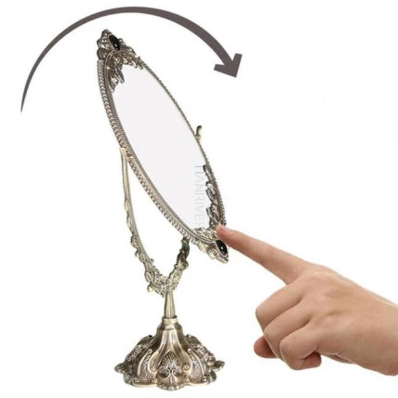 Вращающийся стол на 360 градусов двухсторонний антикварный для спальни макияжа