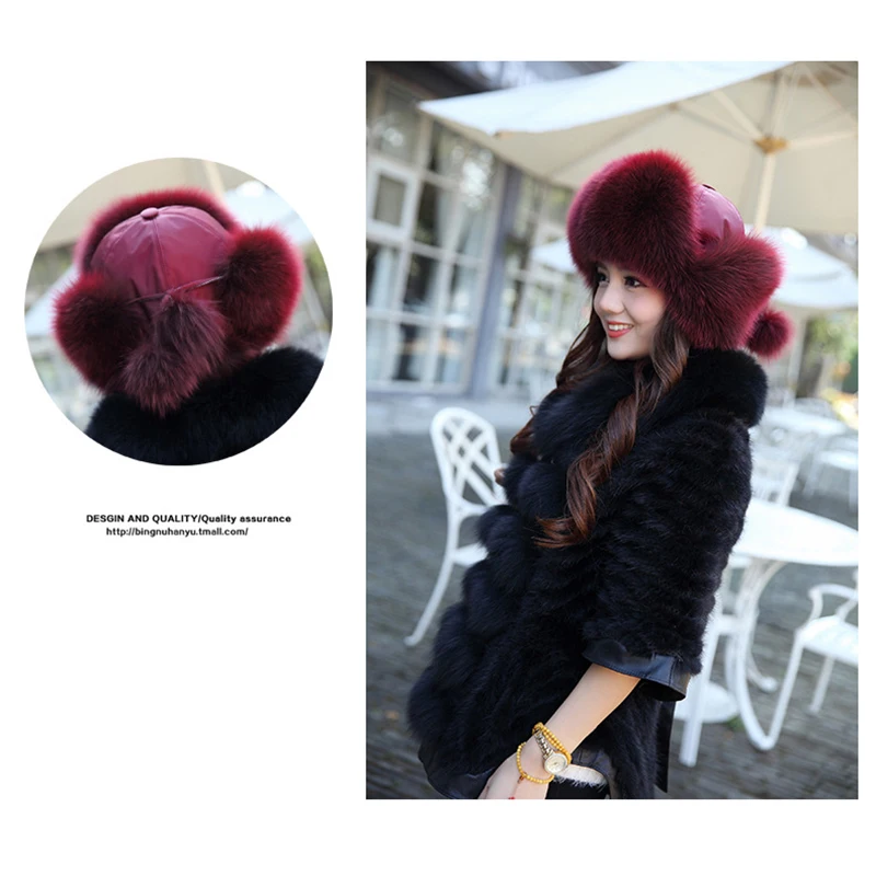 Новая зимняя теплая шапка из искусственного меха корейская мода 2019 Женская плюс