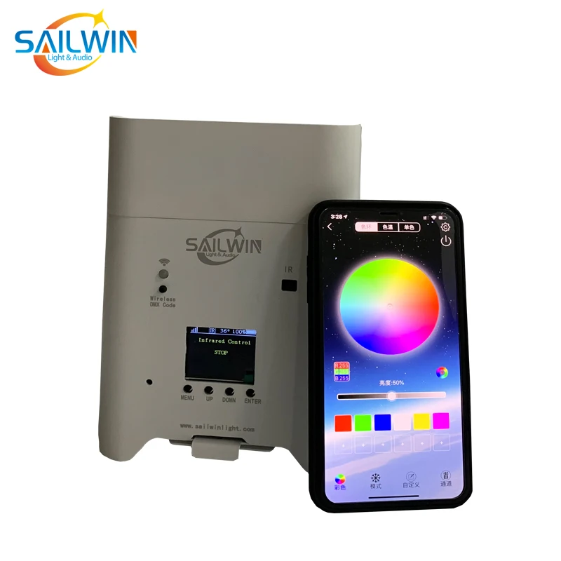 Sailwin сценический светильник мобильное приложение работает от батареек Wi-Fi DMX