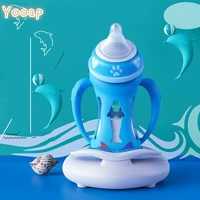 yooap arrival glass baby bottle straw drop resistant water drink bottles for baby milk bottle for a child new born baby bottle