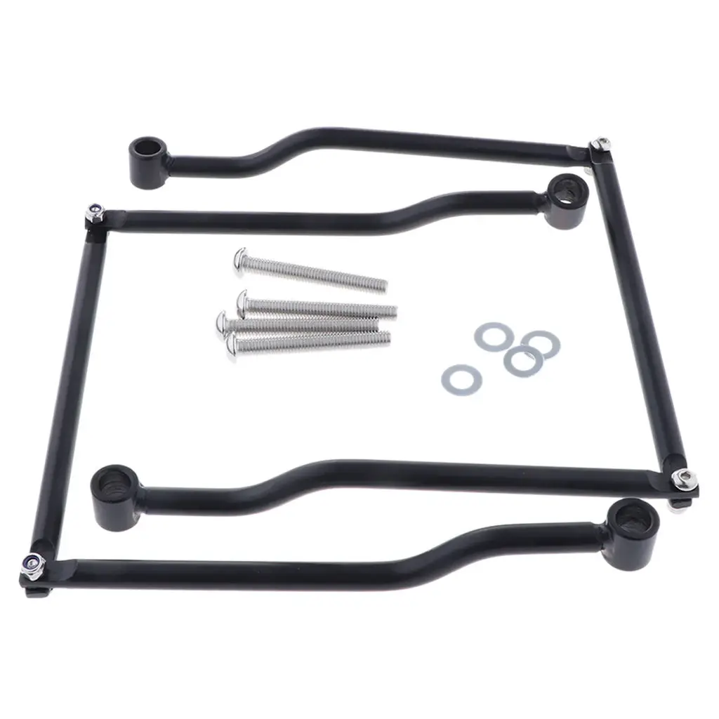 

2x Aluminum Alloy Saddlebag Brackets Universal for Harley Crusier - Black