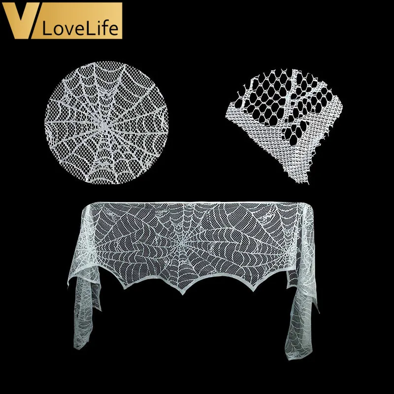 Украшение на Хэллоуин кружевная паутина для камина каминная полка шарф
