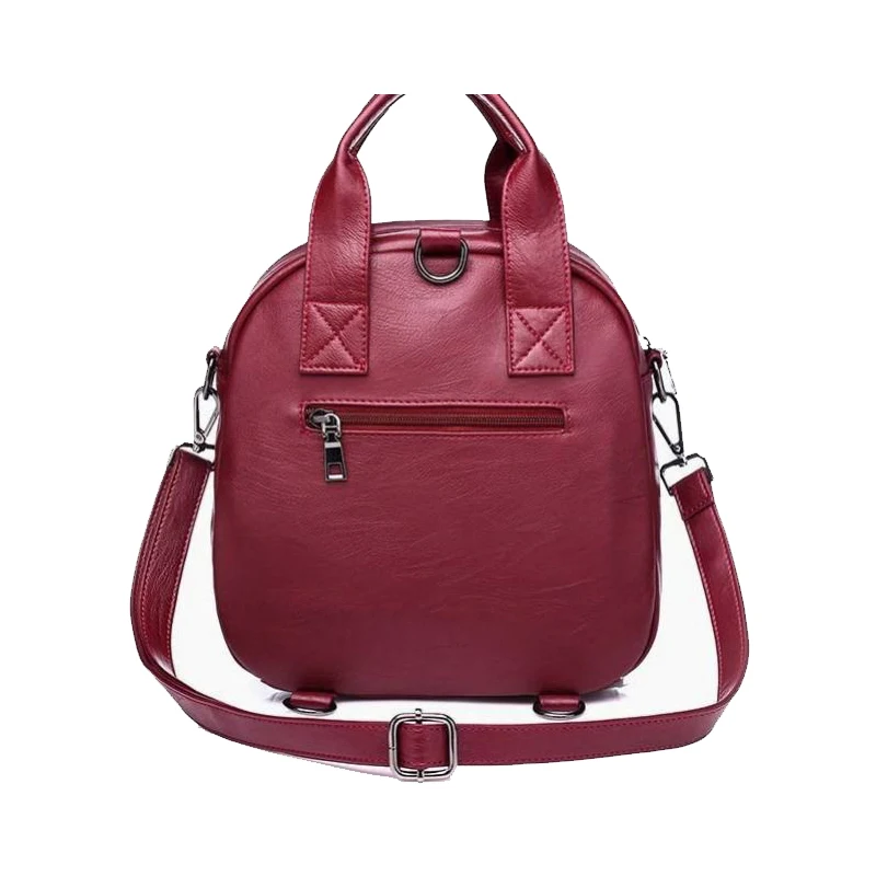 Однотонный мягкий рюкзак из искусственной кожи женский маленький простой