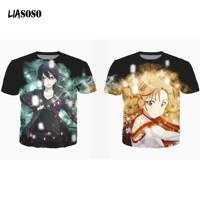 liasoso harajuku sword art online couple t shirt men and women t shirt 3d printing t shirt tops cartoon funny casual shirt new